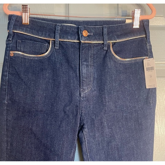 Anthropologie Pilcro High-Rise Metallic-Stitch Skinny Jeans NWT Size 28 - Picture 8 of 14